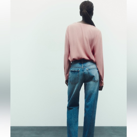 Zara NWT Blouse With Gold Buttons - Picture 4 of 7